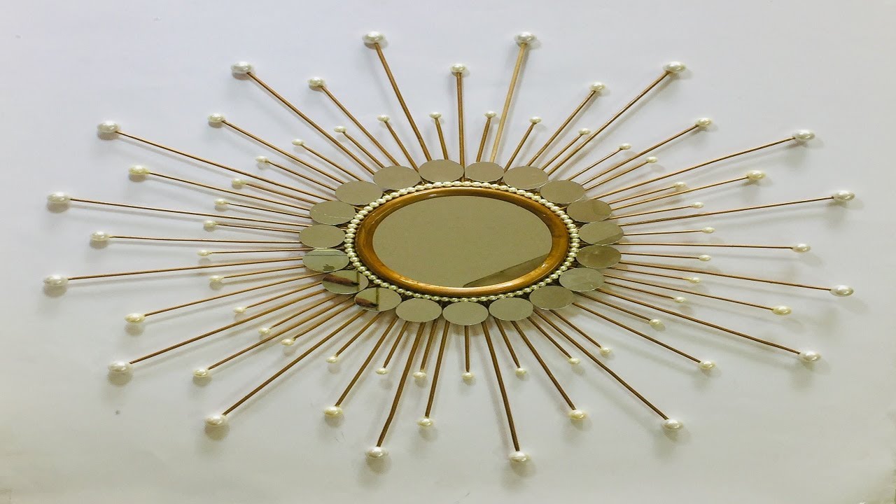 DIY sunburst Mirror I DIY Wall Hanging | DIY Wall Decor#1