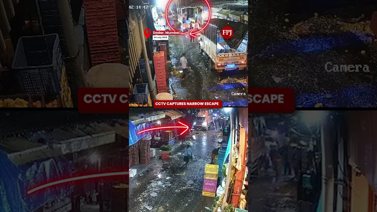 Mumbai Monsoon Mayhem: CCTV Captures People Narrowly Escaping Falling Tree At Dadar Flower Market