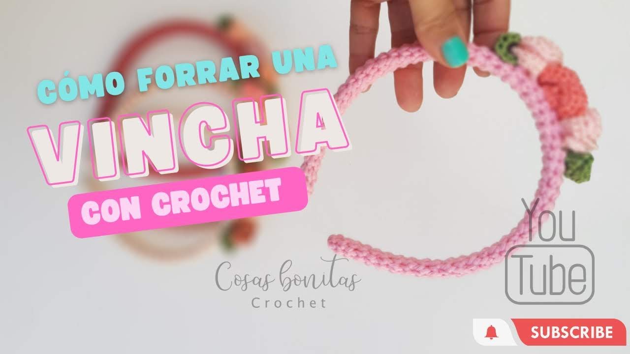 Super Fácil!! Cómo forrar una vincha con crochet!