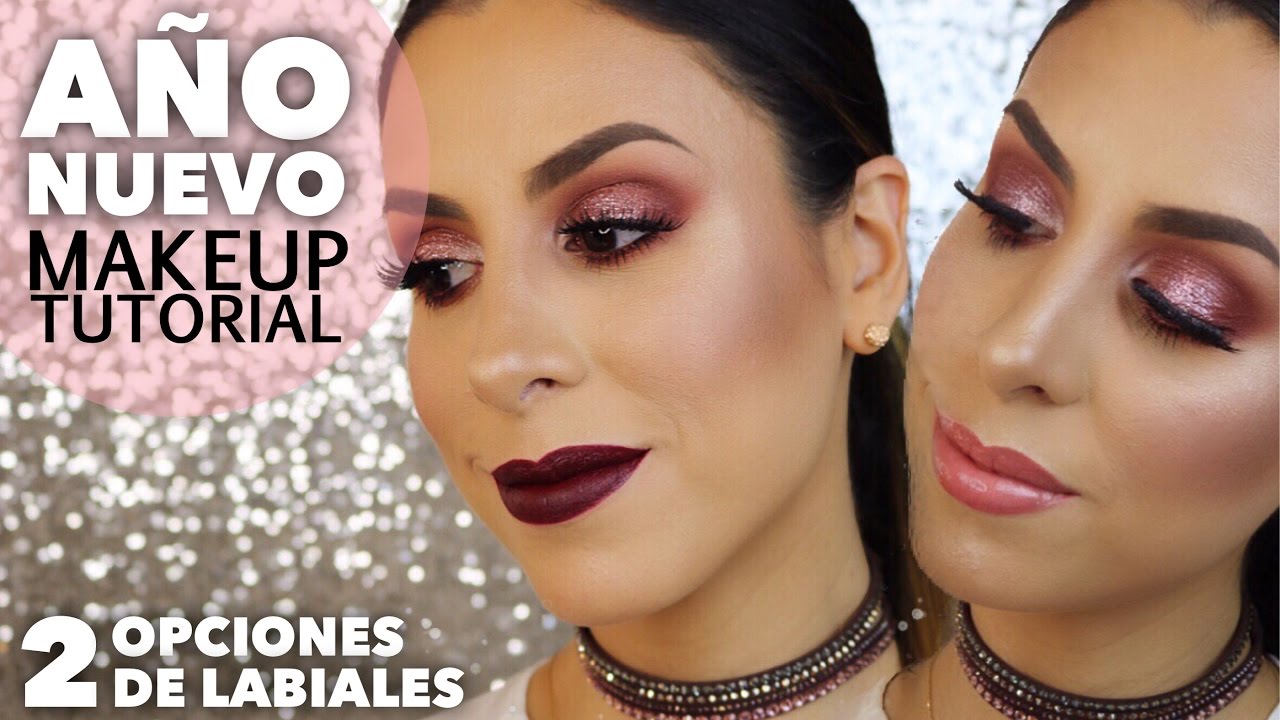 ♡ LOOK DE AÑO NUEVO: ROSE GOLD SMOKEY EYES + GLITTER ♡ NEW YEAR'S EVE MAKEUP TUTORIAL