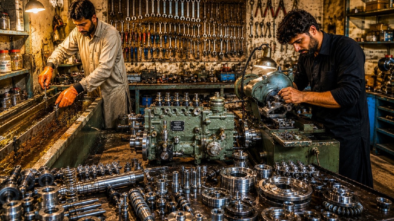 Ingenious Afghan Workshop: FULL Mercedes 1935 Diesel Pump Restoration
