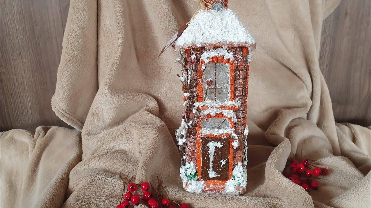 DIY: How to make Lighting house for Christmas on a whiskey bottle PART 1 TUTORIAL