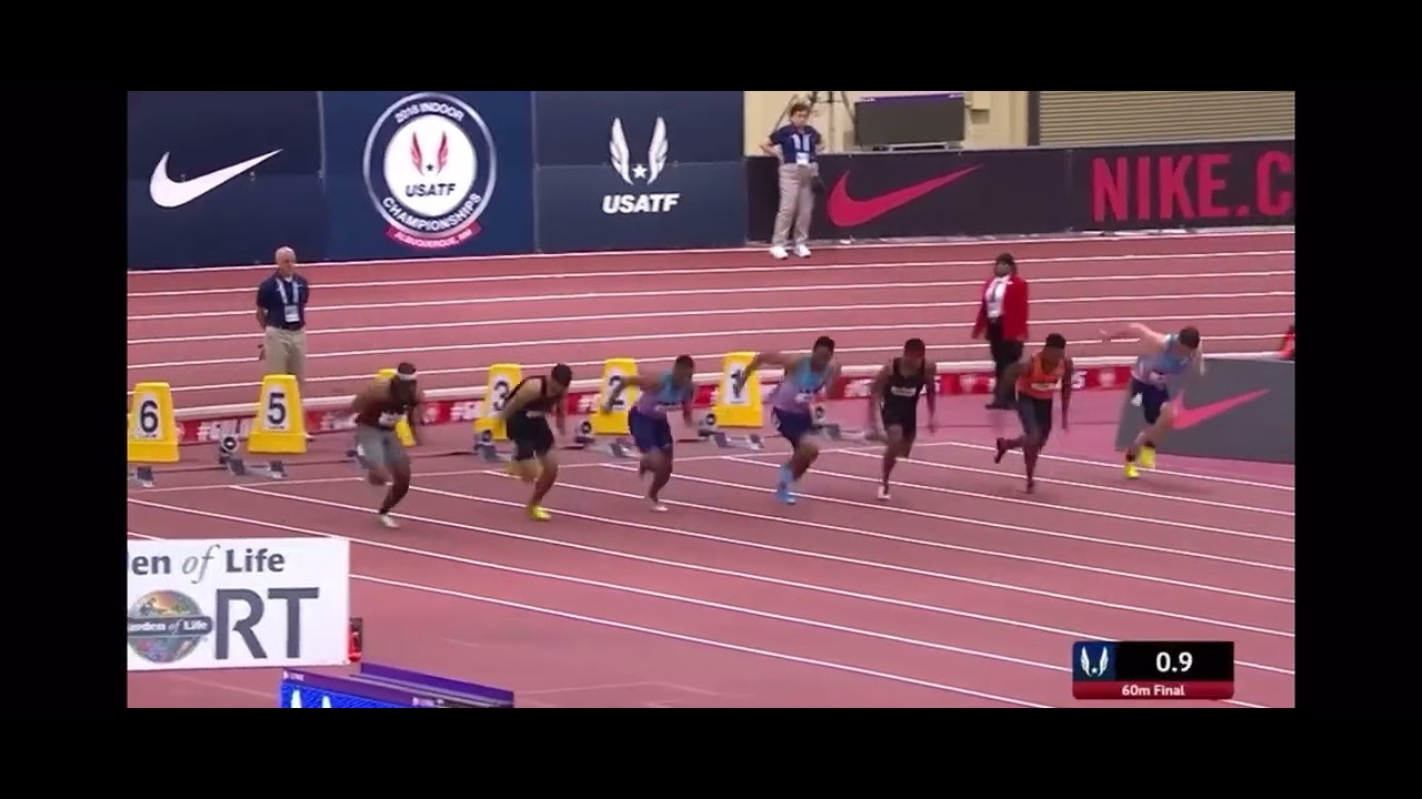 Christian Coleman 60m 6.34 World Record series - 2018 USATF Indoor Championships