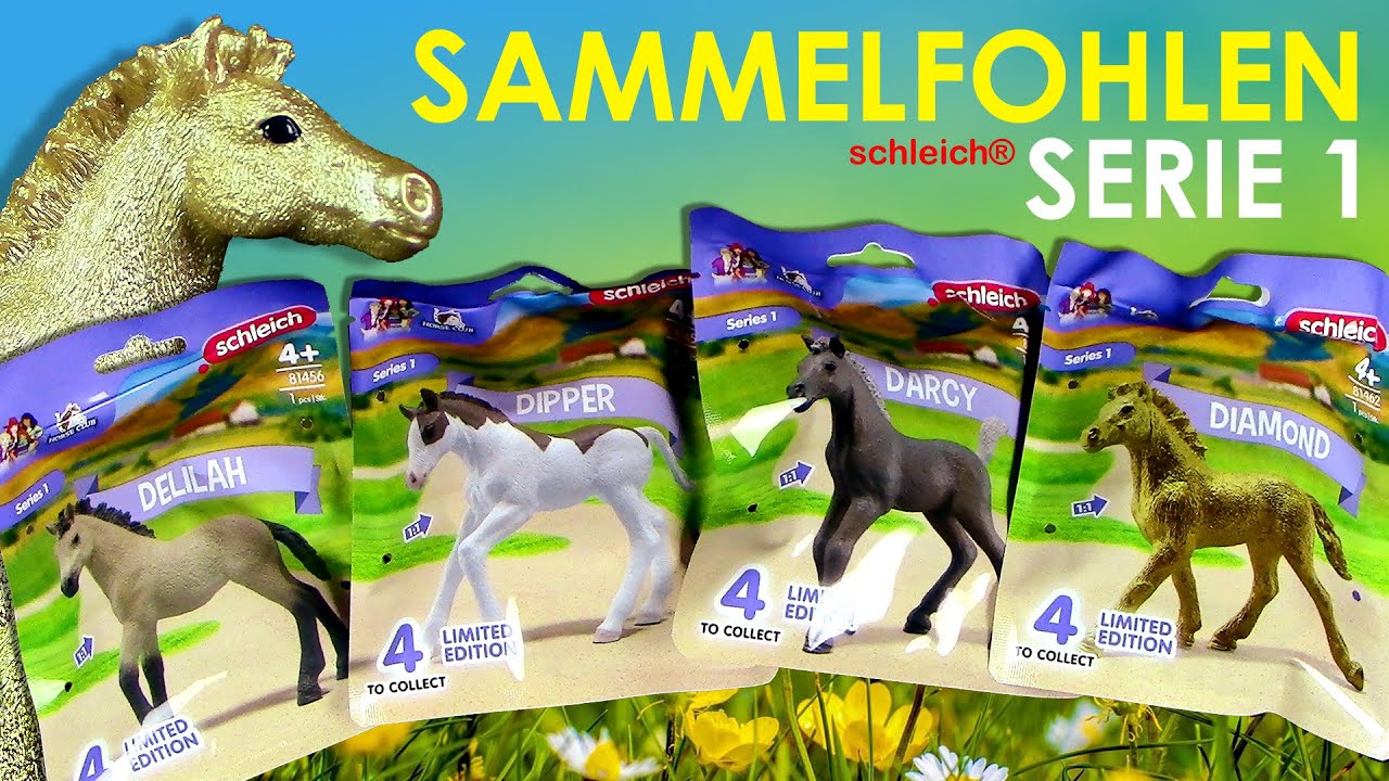 Schleich ® Horse Club ™ Sammelfohlen Serie 1 - Darcy * Delilah * Diamond * Dipper - Unboxing