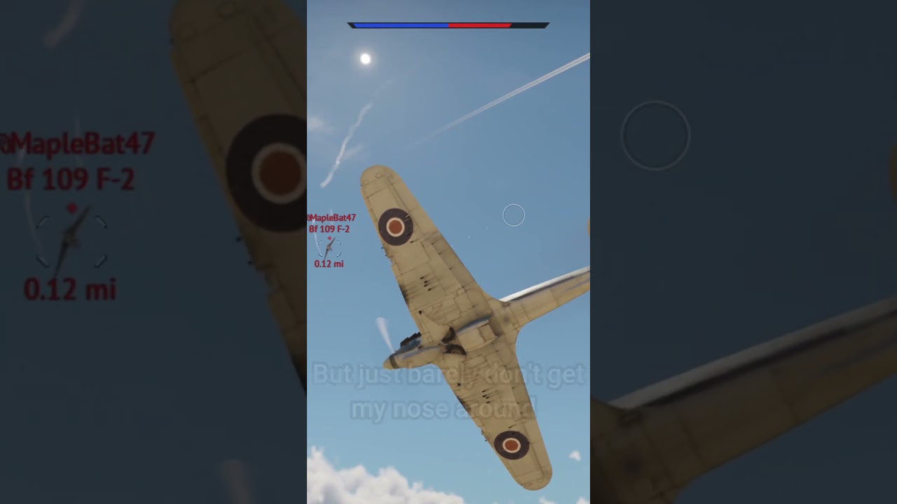 Hurricane Mk IIB/Trop vs Bf 109F-2 Dogfight 