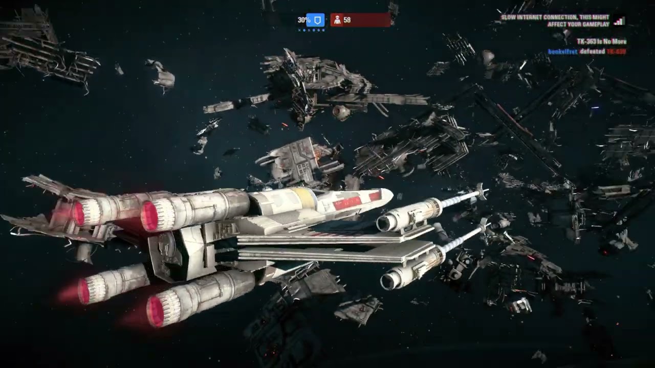 Starfighter Assault Gameplay - Endor (Rebellion) Star Wars Battlefront II