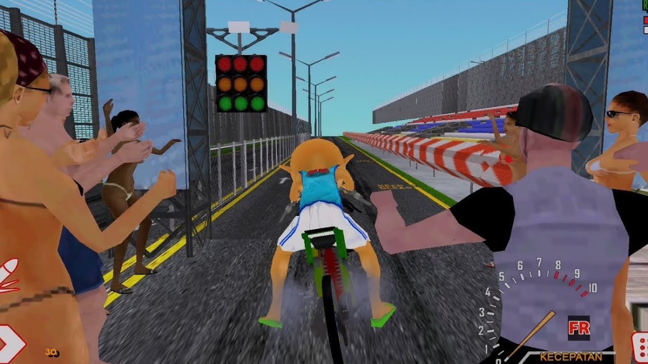 Ipin pinjem motor Upin ikut balapan motor Drag 🤭 Yuguin Game