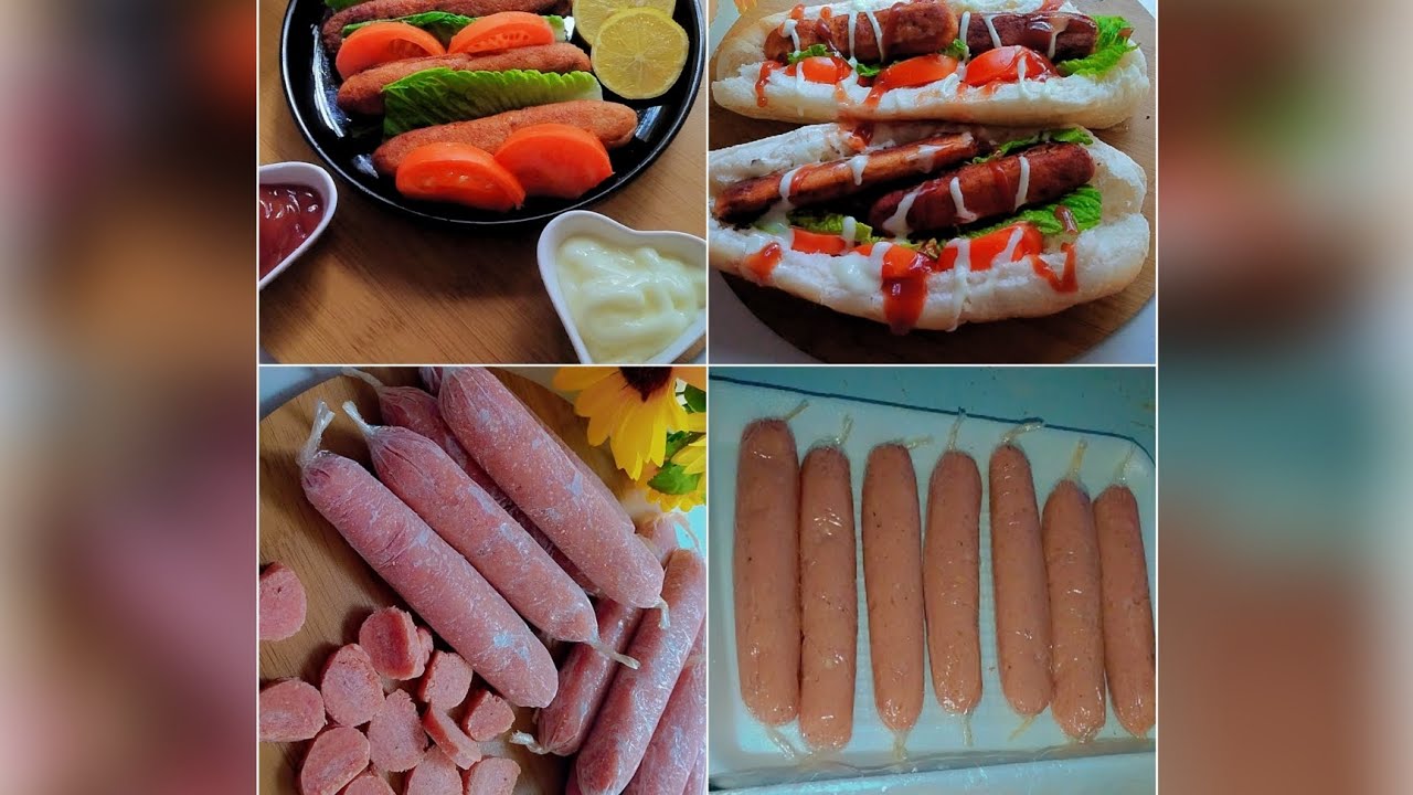 اطيب نقانق دجاج صحيه ومكونات منزليه سهله وافضل من المصانع 🌭😋👍🏻