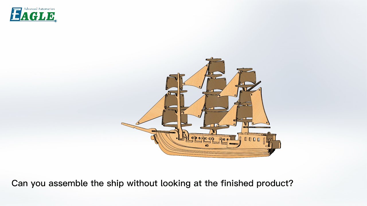 Laser Cut Wooden 3D Model Ship || EngraveLab Laser