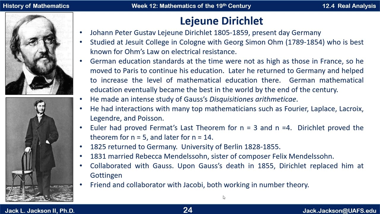 Math History 12.4 Real Analysis in the 19th Century