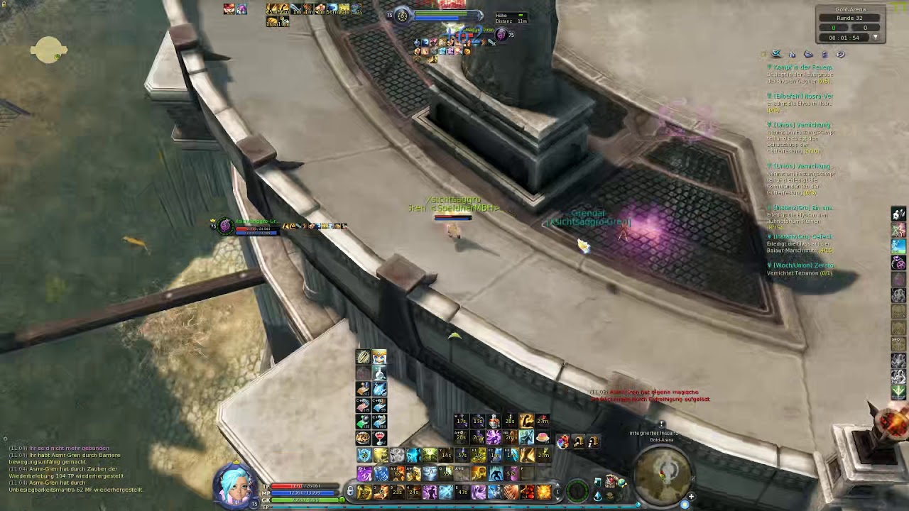Aion 5.8 Gold Arena  Bard vs Chanter/Gladiator