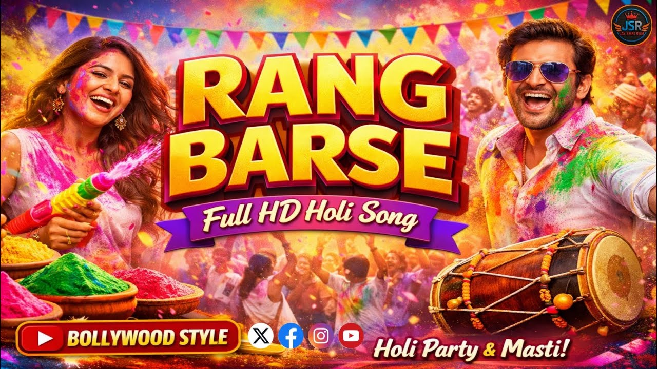 🌈 Rang Barse Lyrical | Holi Special 2026 🎉 | All Time Hit Hindi Song 🎶