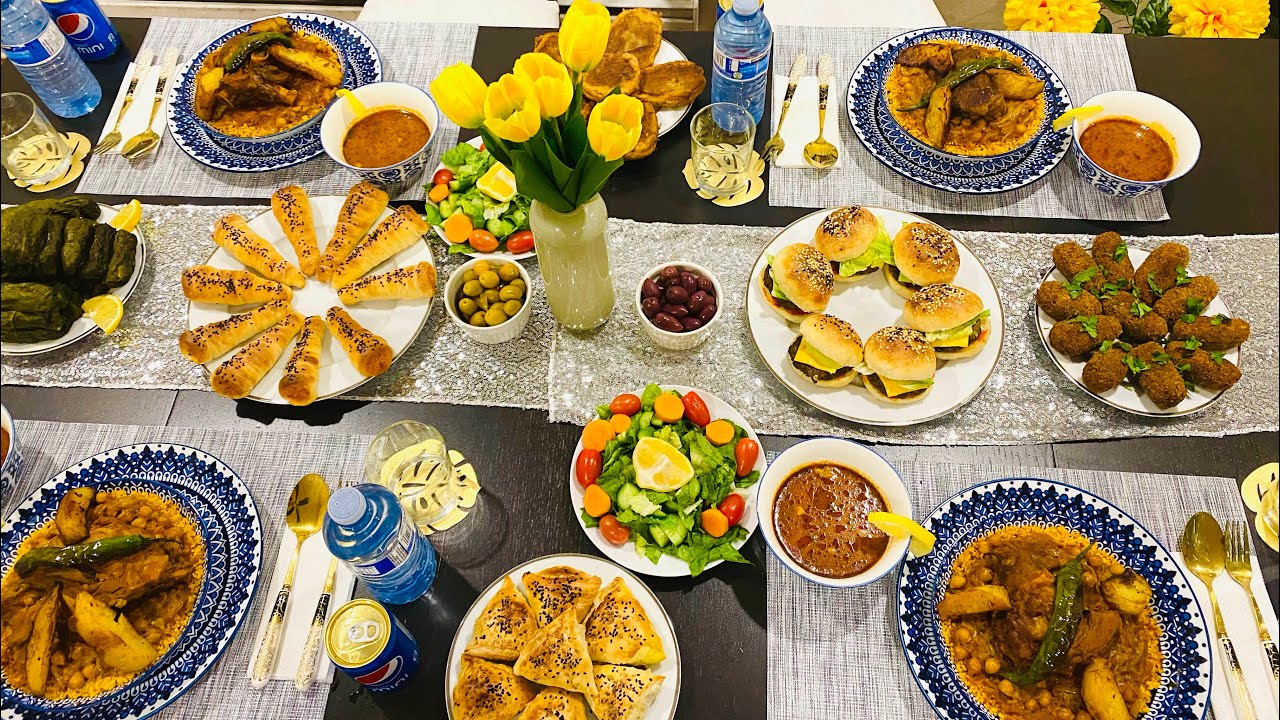 فطورنا عند اوخيتي‼️😍شوفوا اصناف سفره الافطار لليوم 🌙⭐️/ افكار لطاولة رمضان2022 مع أم لقمان