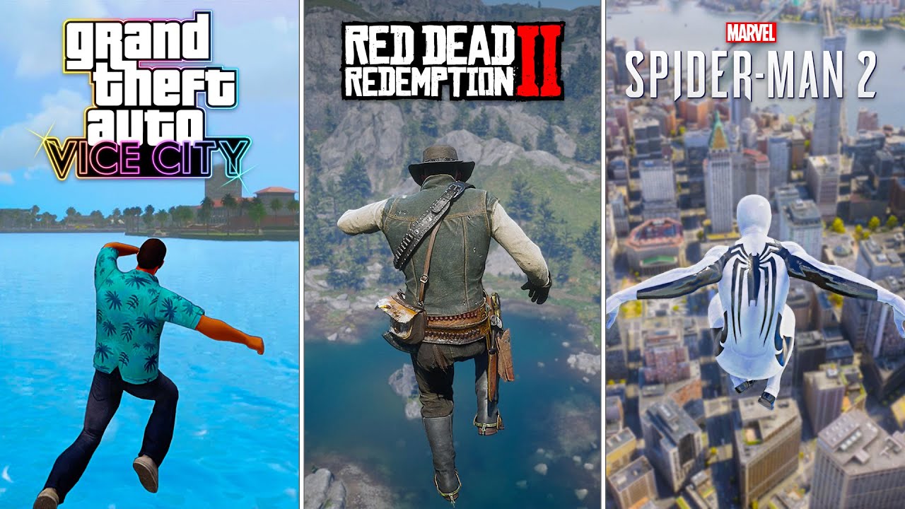 Jumping From the Highest Points in 25 Different Games