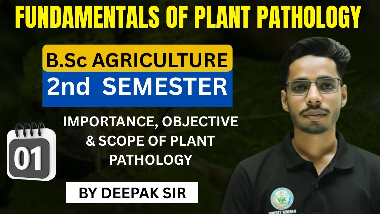 Fundamentals of Plant Pathology 🌿 | B.Sc Agriculture 2nd Semester | Importance, Objective & Scope 📚