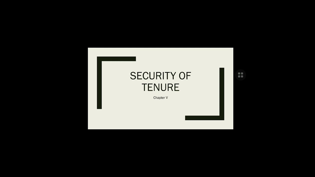 security of tenure