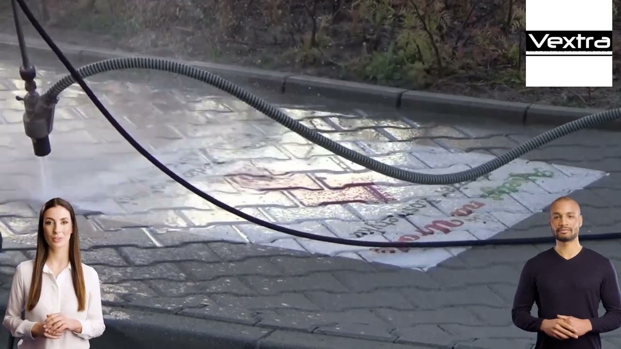 Usuwanie graffiti z kostki brukowej! Vextra Warszawa.