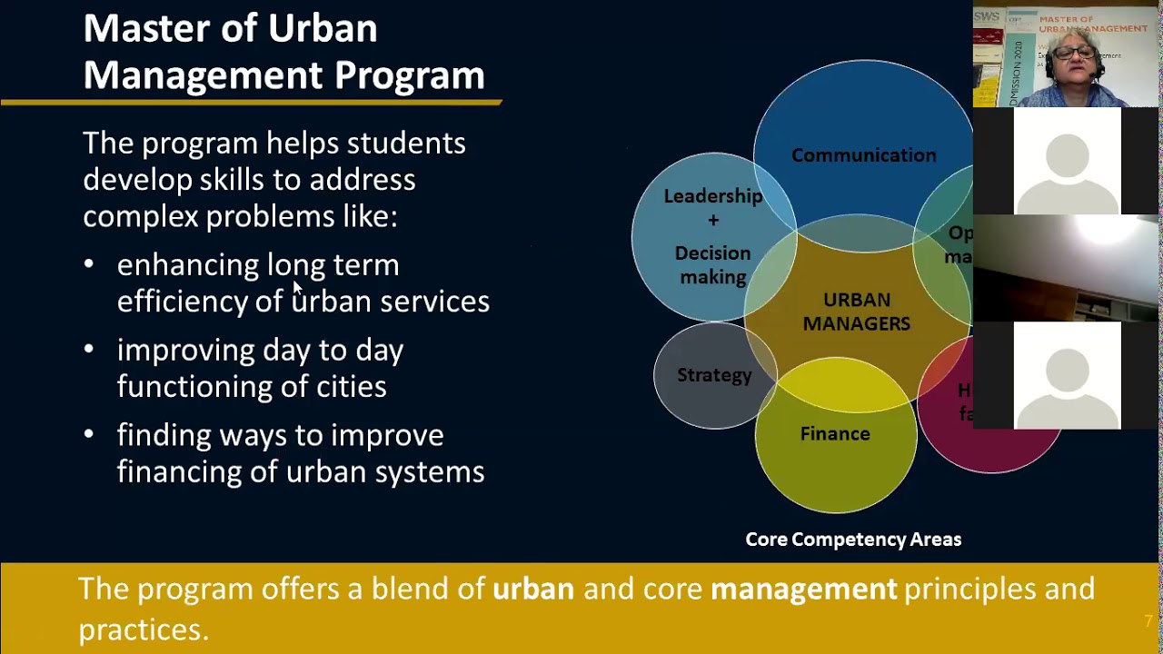 Master of Urban Management | FM Dean Webinar