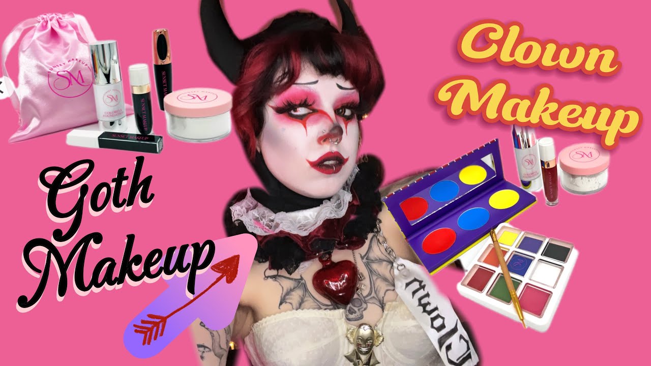 CAROLINE CLOWN CARR MAKEUP TUTORIAL! Using my new fav makeup brand♥️🫶 ​⁠ @sunsetmakeup