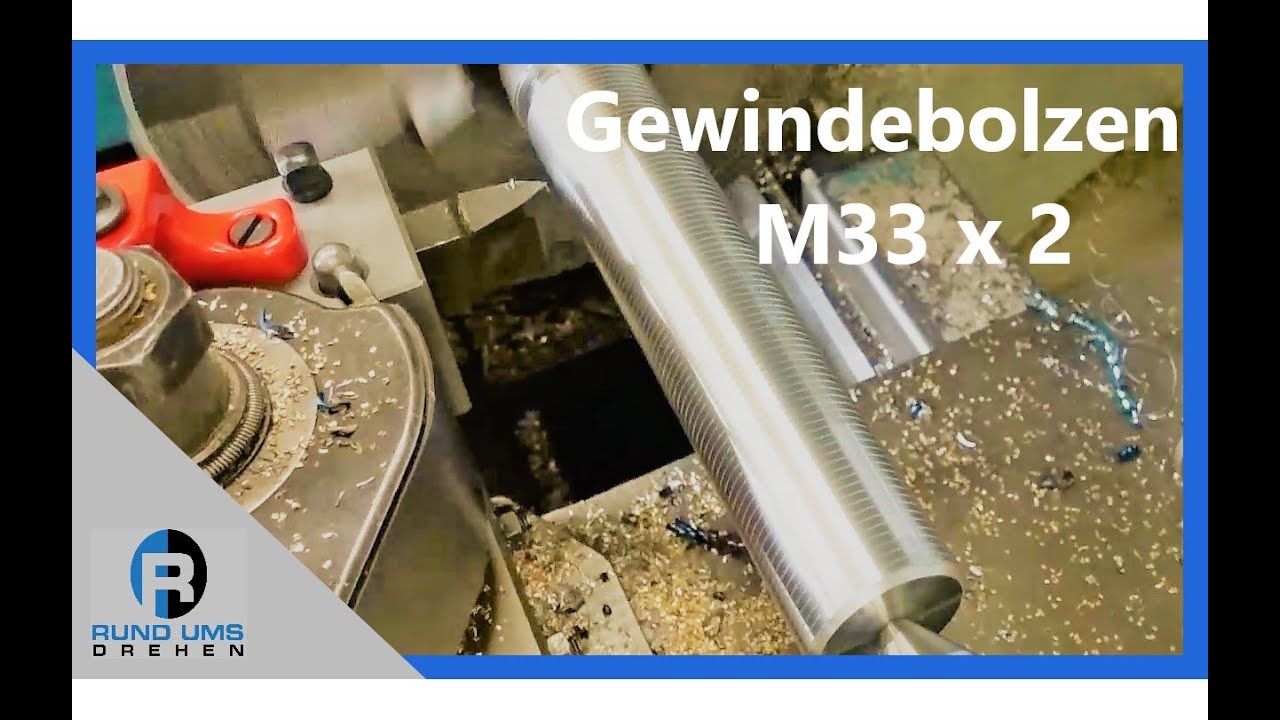 Gewindebolzen drehen mit einer Drehmaschine