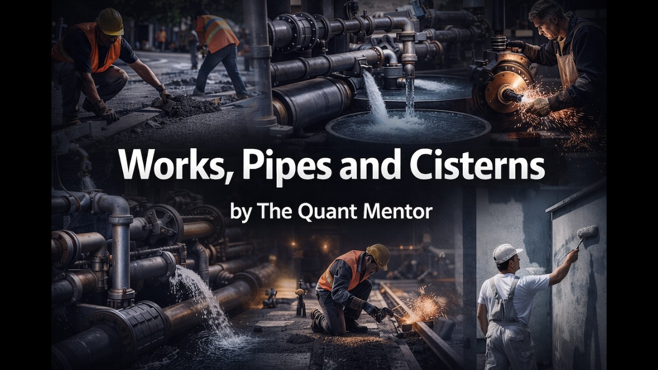 Practise Questions for CAT exam | Work, Pipes & Cisterns | #catquantseries #catquant #quantforcat