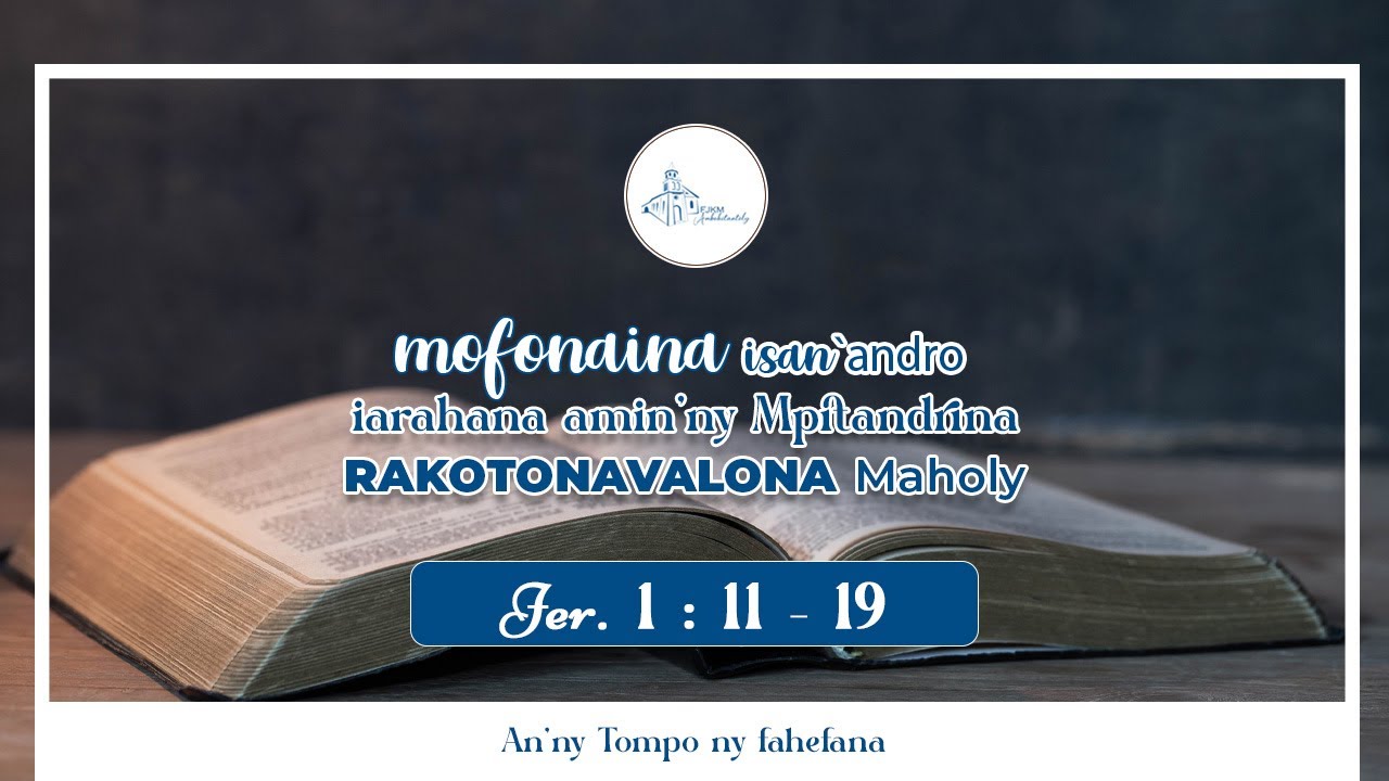 Mofonaina isan'andro anio Alatsinainy 09 Jona 2025. FJKM Ambohitantely