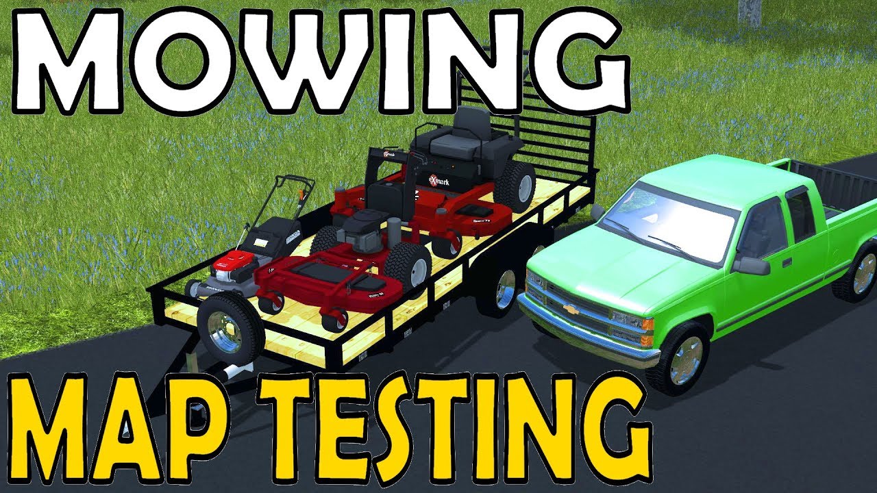 Farming Simulator 17 Mowing Live - Map Testing - Exmarks - Chevy C1500