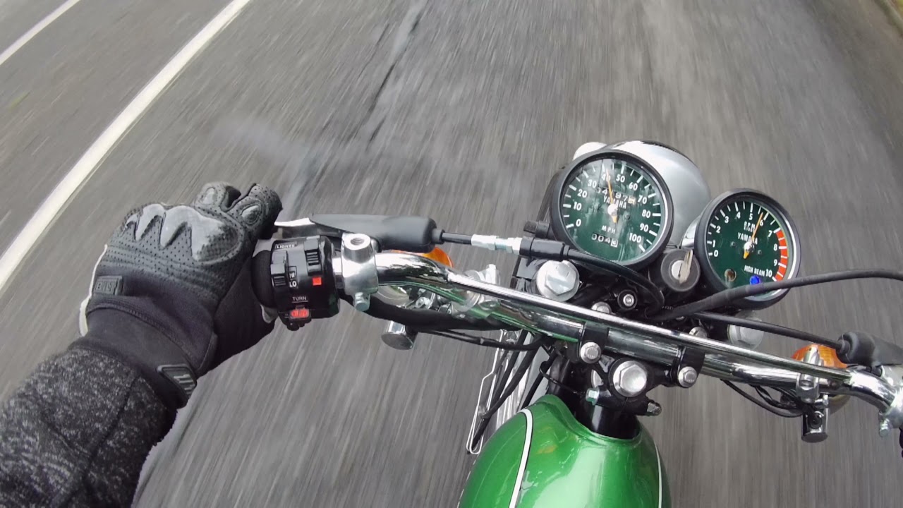 stock 1974 yamaha dt360 short ride around the block