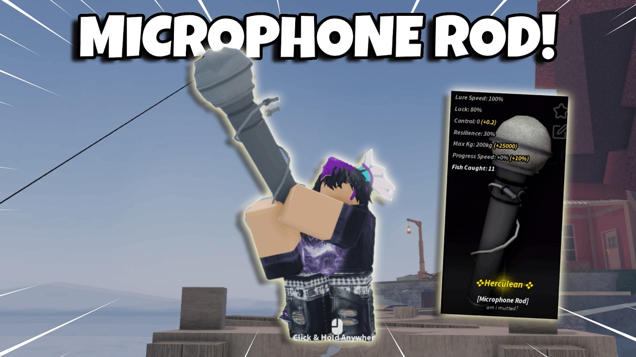 Obtaining The MICROPHONE ROD In Roblox Fisch! (Streamer Rod!)