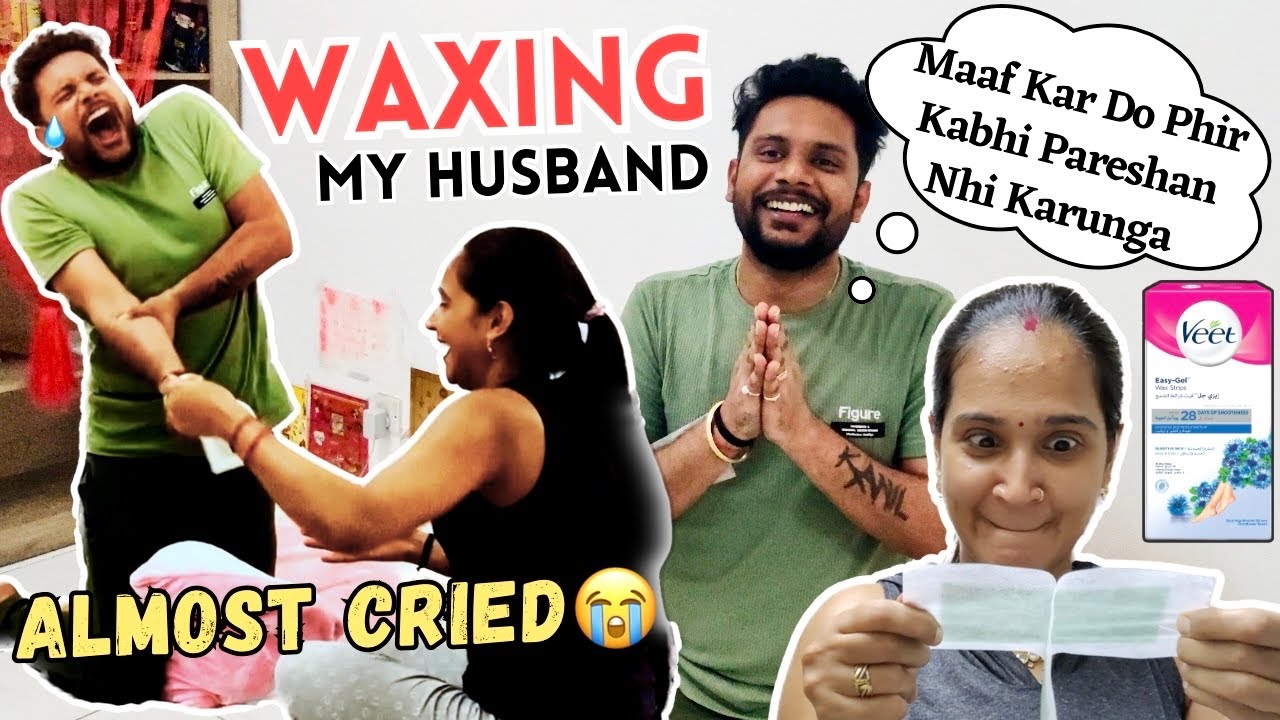Waxing Prank On Husband 🤣 Almost Cried😭 | Epic Reactions
