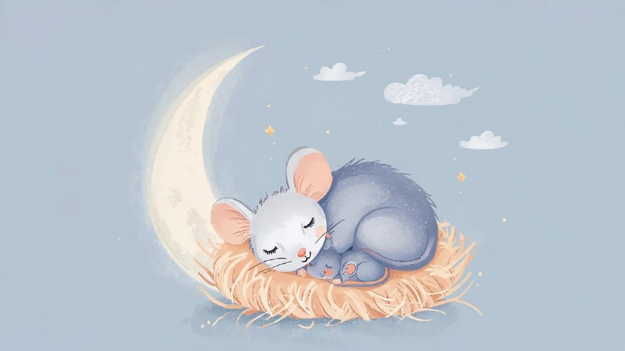 Sleepy Mouse 🐭 | Gentle Classical Sleep Music for Babies | 1 Hour