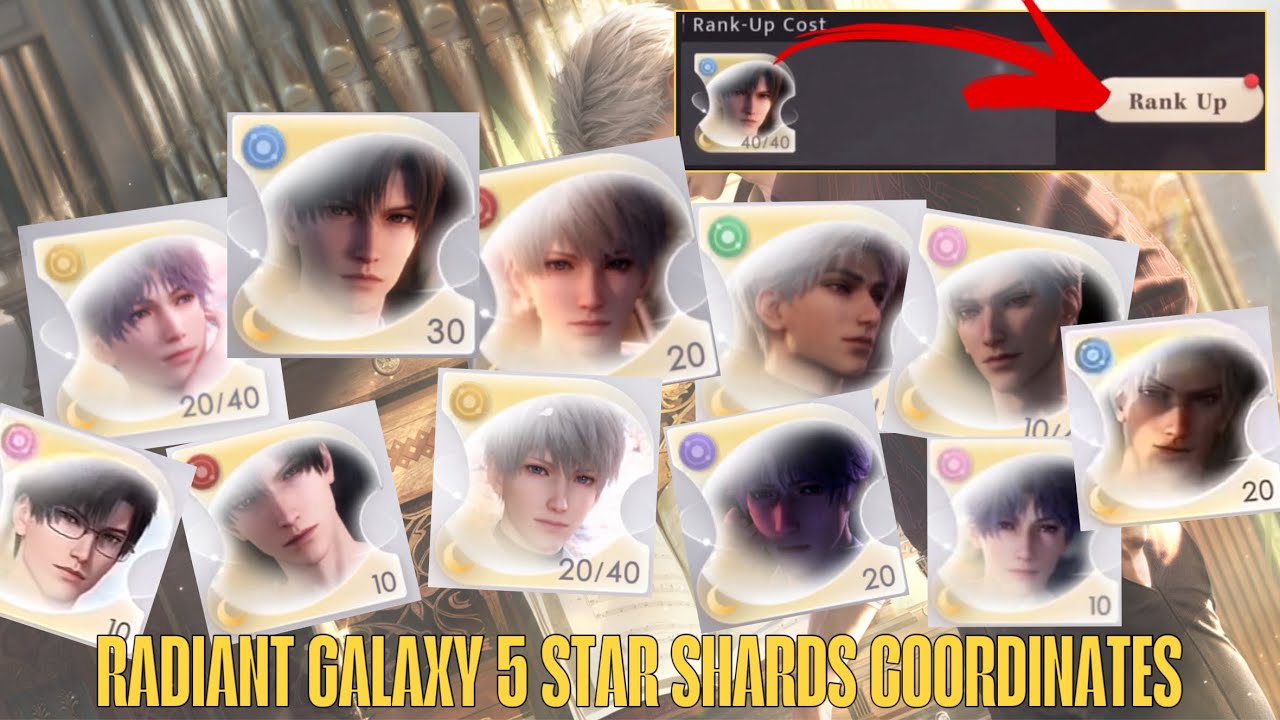 Love and Deepspace - Radiant Galaxy 5 Star Shards Coordinates
