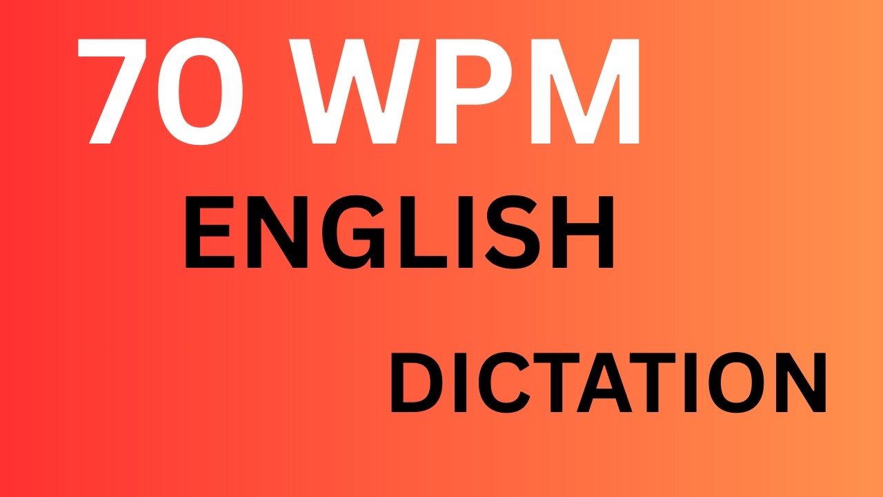 70 WPM English Dication | progressive shorthand dictation 70 wpm in english