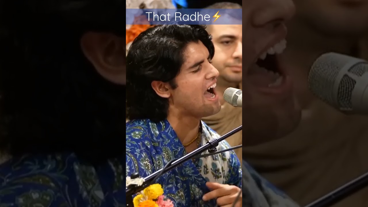 Yogindra prabhu&rsquo;s voice💙~Kirtan Rasa💫#radhegovind  #dubai #shorts #kirtan 🍃@KirtanRasaDubai ✨