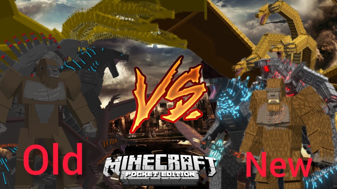 Mcpe Rise of the titan addon VS Monsterverse addon