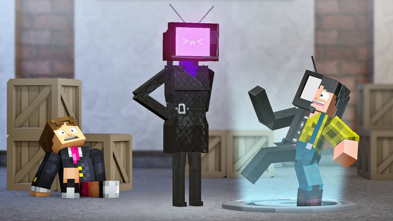 TV WOMAN APARECEU NO MINECRAFT E TRANSFORMOU MEU AMIGO EM TV MAN !!