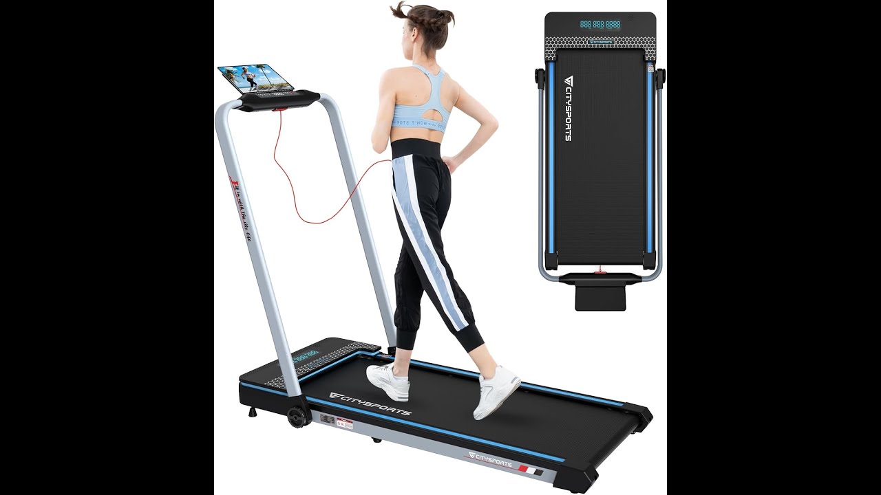 WP3 CITYSPORTS Tapis de Course Electrique Pliable/ CITYSPORTS Foldable Treadmill  for Office or Home