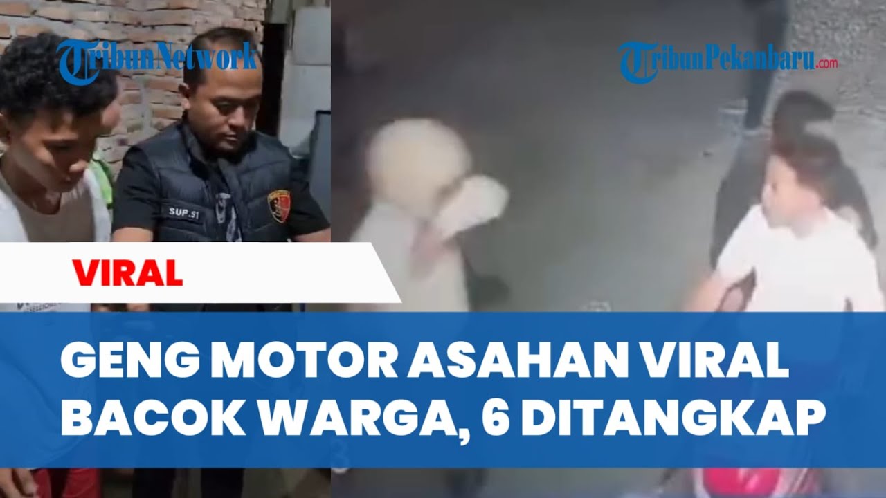 Viral Komplotan Geng Motor di Asahan Sumut Bacok Korban, 6 Pelaku Ditangkap Polisi