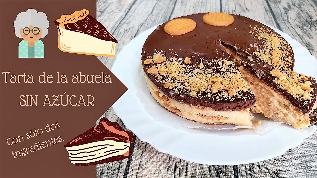 🎂👵 Tarta de la abuela SALUDABLE / SIN AZÚCAR/ Sólo con 2 INGREDIENTES 🎂👵