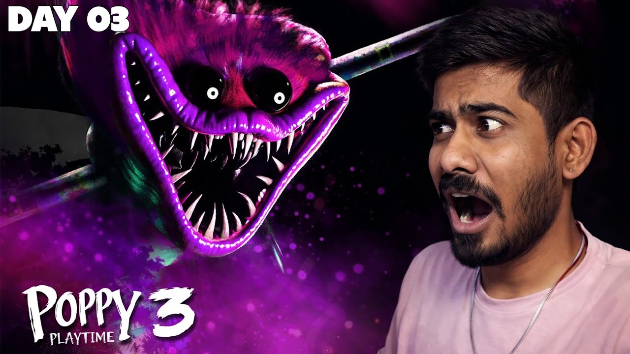 Day 3  | Poppy Playtime Chapter 3  | Factory ka sach | Hindi Live