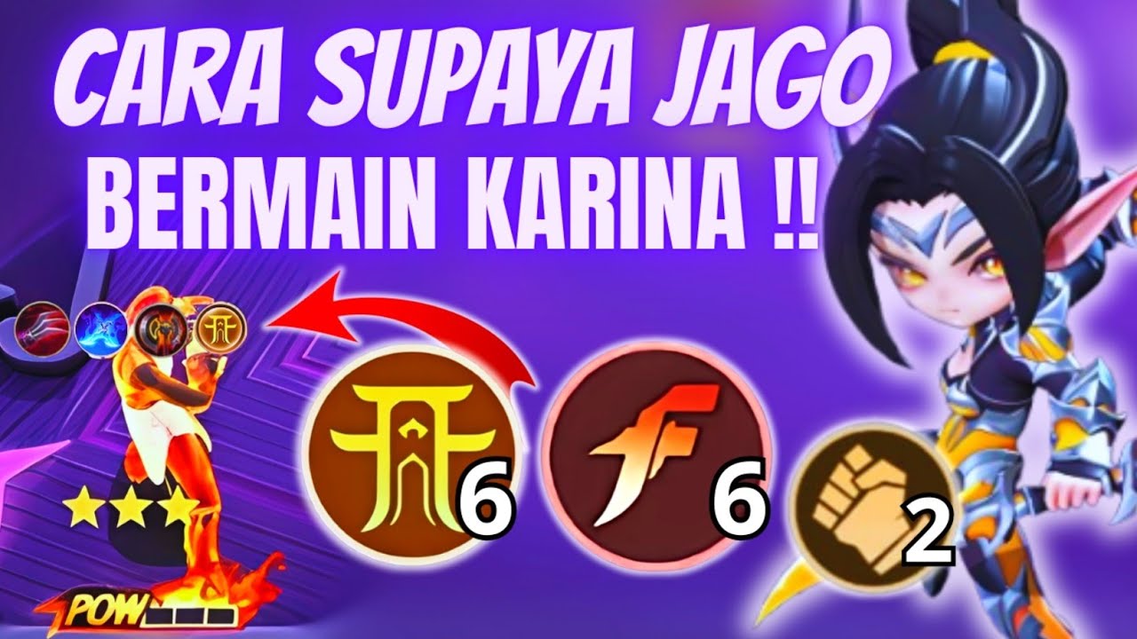 TIPS BERMAIN KARINA‼️CHOU B3 EXORCIST 100% AUTO EZ WIN BRO !! CARA BERMAIN COMMANDER KARINA TERBARU