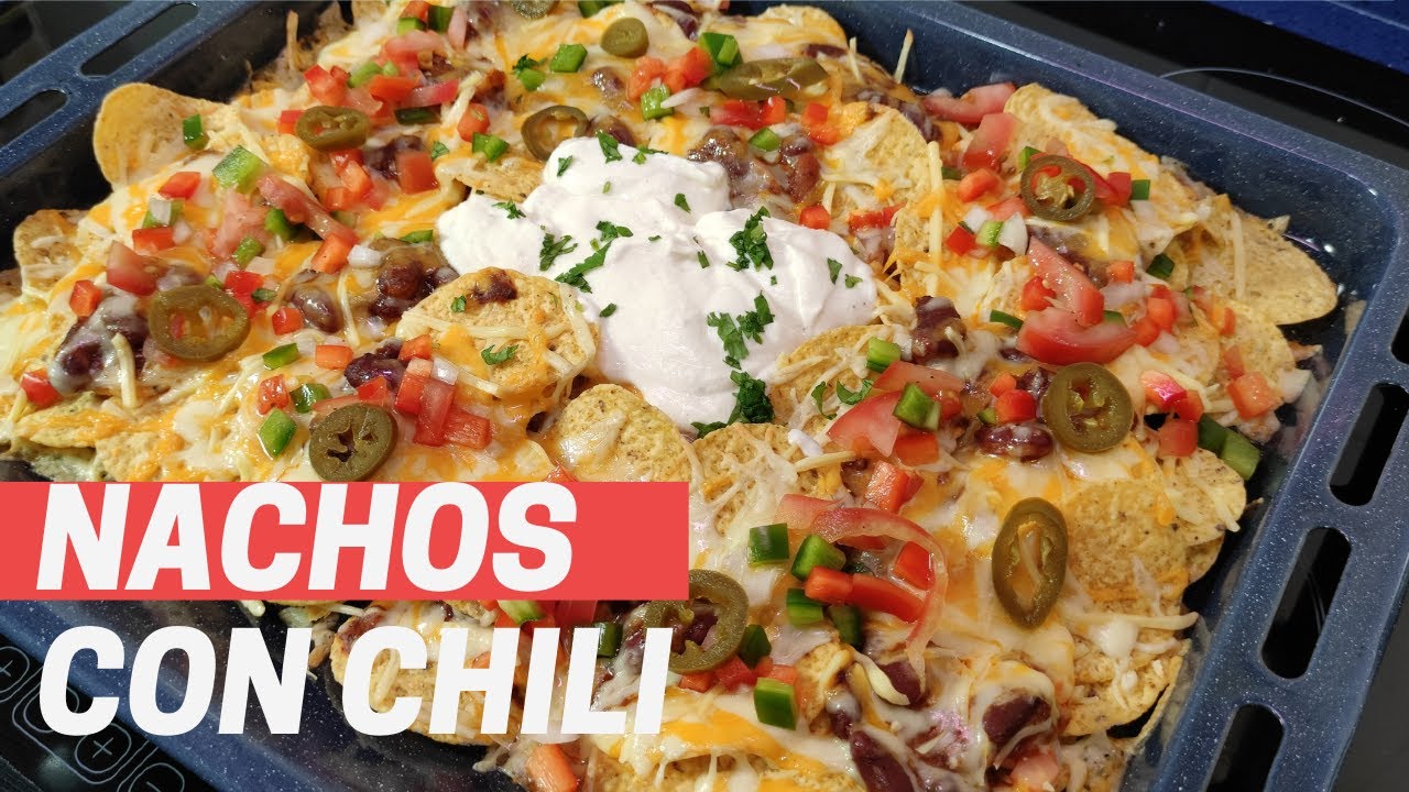 NACHOS CON CHILI DE CARNE Y QUESO FUNDIDO 🥵
