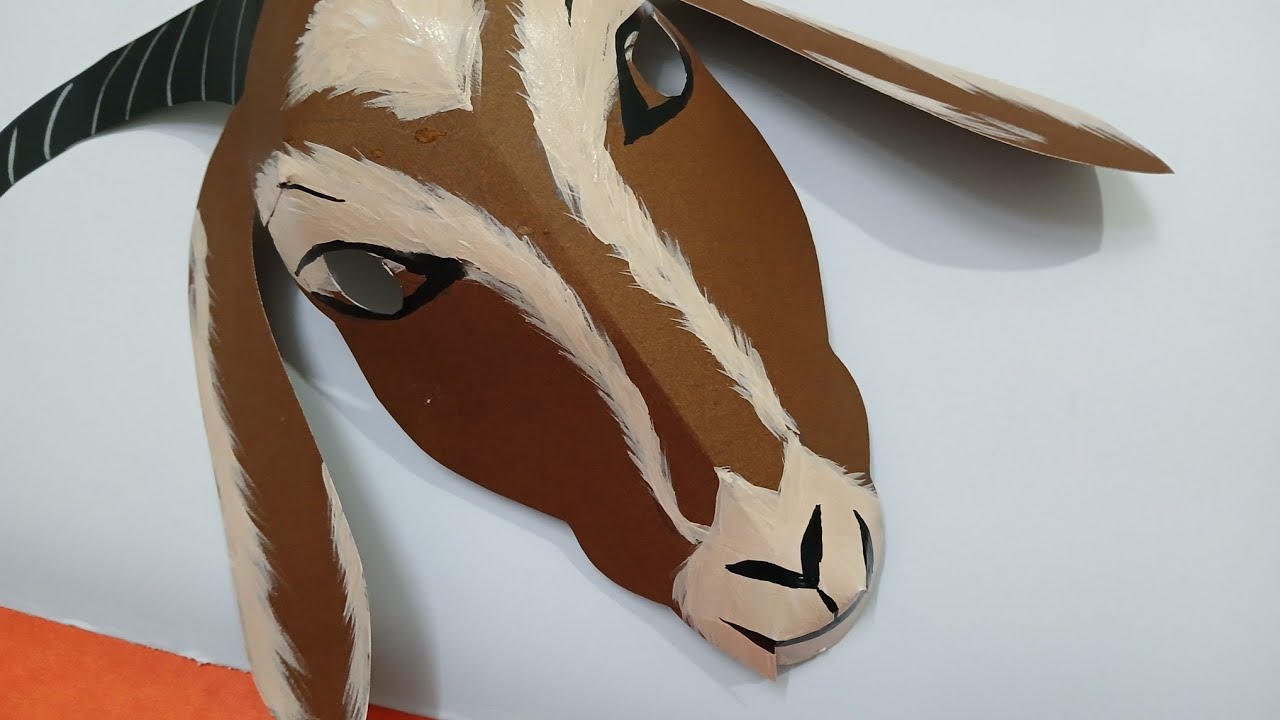 How to make Goat Mask / Goat Mask making  / Mask making for storytelling 