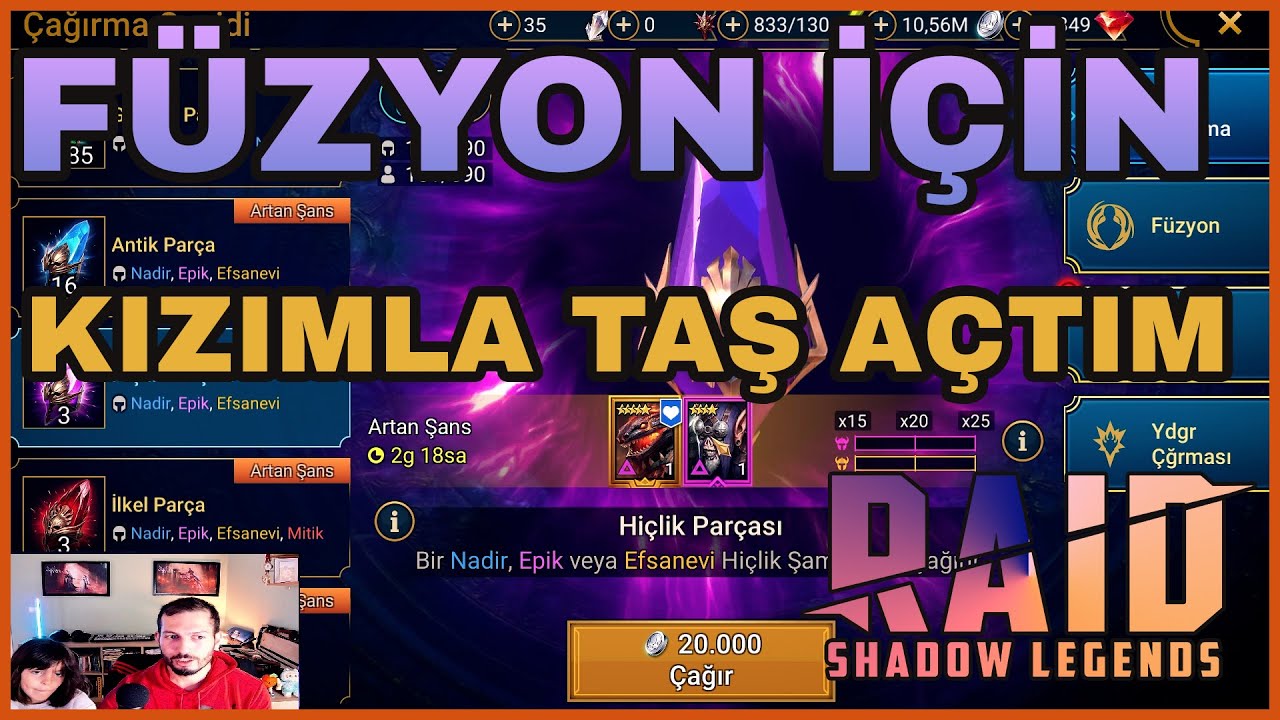 İlk F&uuml;zyonum İ&ccedil;in Taş A&ccedil;ıyoruz :) - Raid Shadow Legends #raid #raidshadowlegends