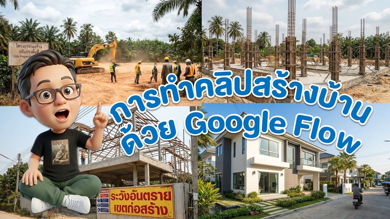 สอนวิธีการทำคลิปไทม์แลปส์ สร้างบ้านด้วย Google Flow