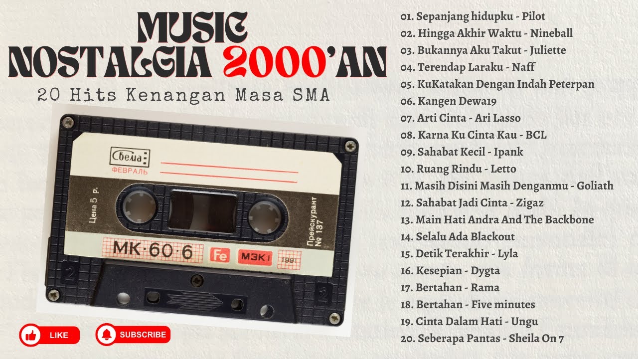 Music Nostalgia 2000'an || 20 Hits Kenangan Masa SMA
