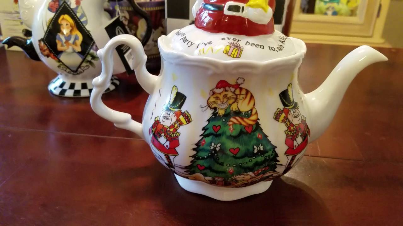 Alice in wonderland tea pot and tea cup collection