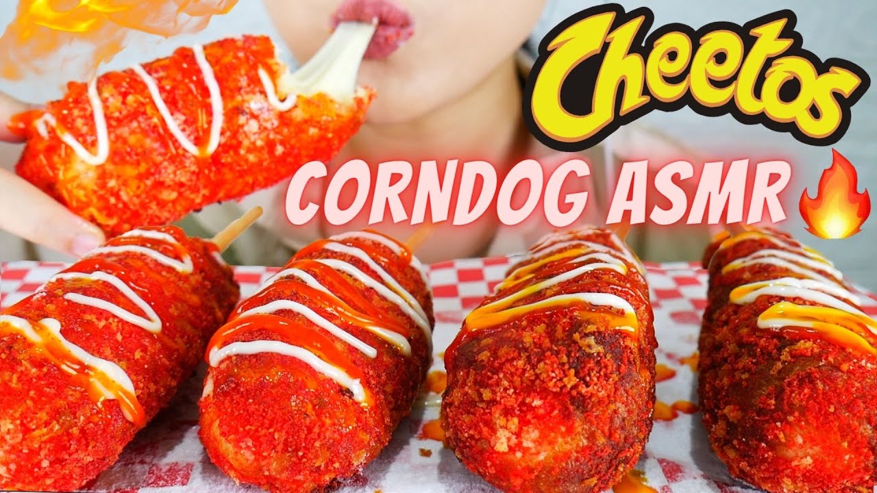ASMR HOT CHEETOS MOZZARELLA CORNDOG | CRUNCHY EATING SOUNDS | ASMR INDONESIA | NO TALKING