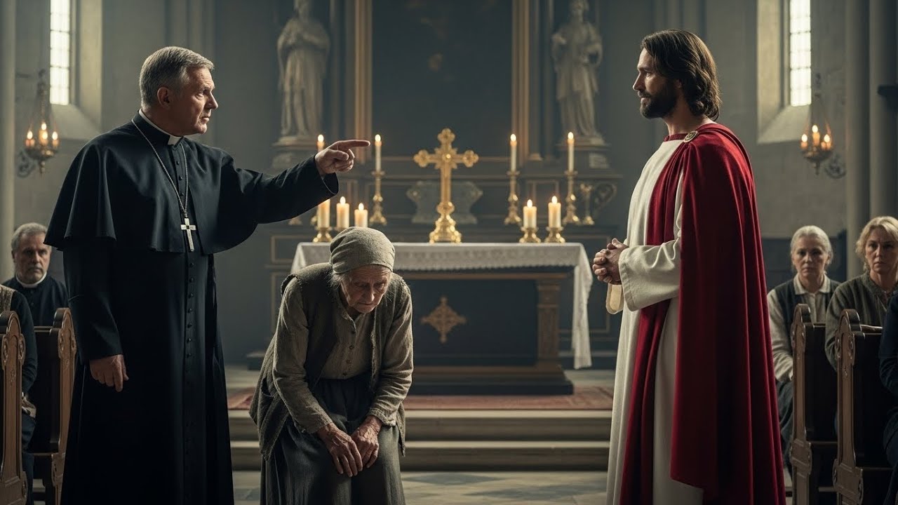 Jesus fez pagar o sacerdote que humilhou uma pobre senhora idosa… e o altar ficou em silêncio