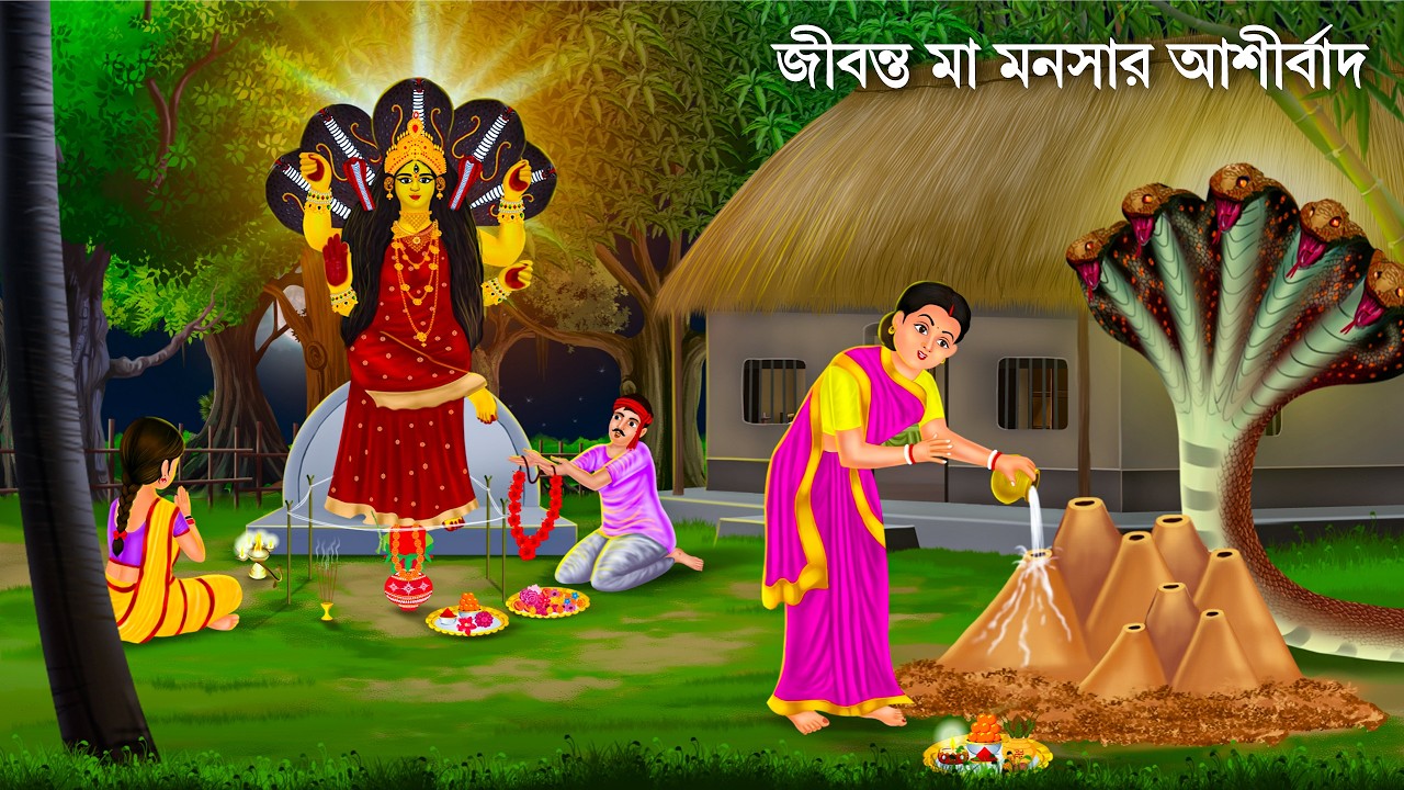 জীবন্ত মা মনসার আশীর্বাদ | Bangla Cartoon | JIBONTO MAA MANASA | Notun Bangla Golpo | Moral Stories